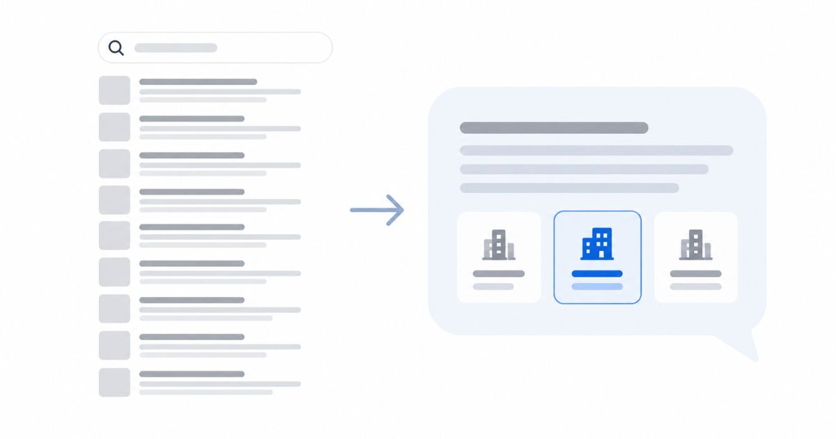 GEO optimalisatie: 5 stappen zodat AI je B2B-bedrijf vindt 2 Verschil tussen SEO en GEO zoekresultaten tegenover één AI-antwoord